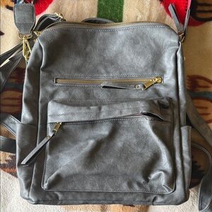 Gray Leather Women's Bag